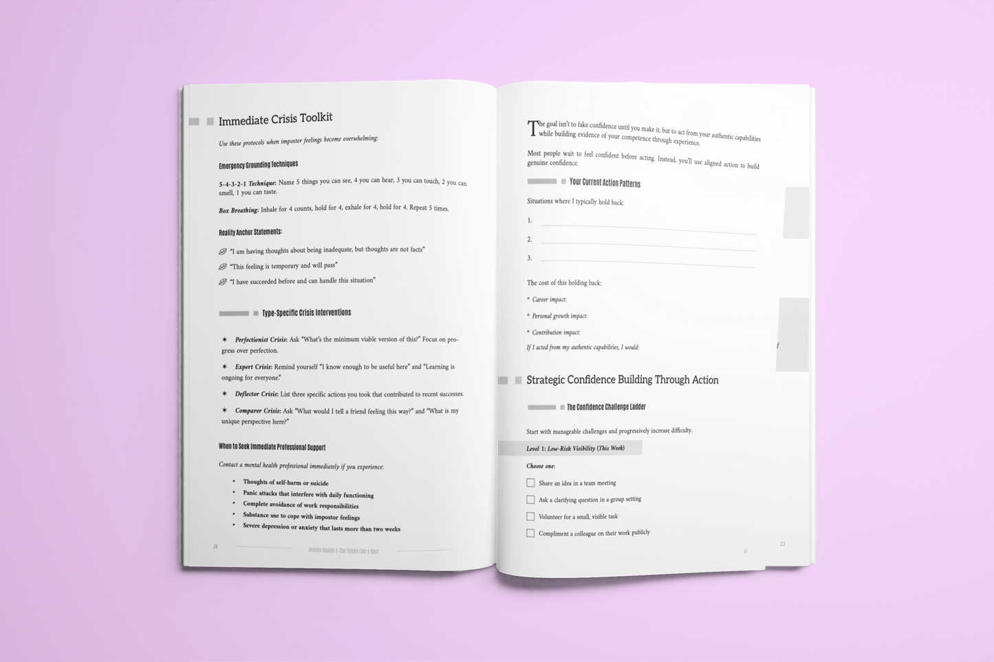 She Thinks Like a Boss : The Imposter Syndrome Workbook: Master Your Mind: Volume 3