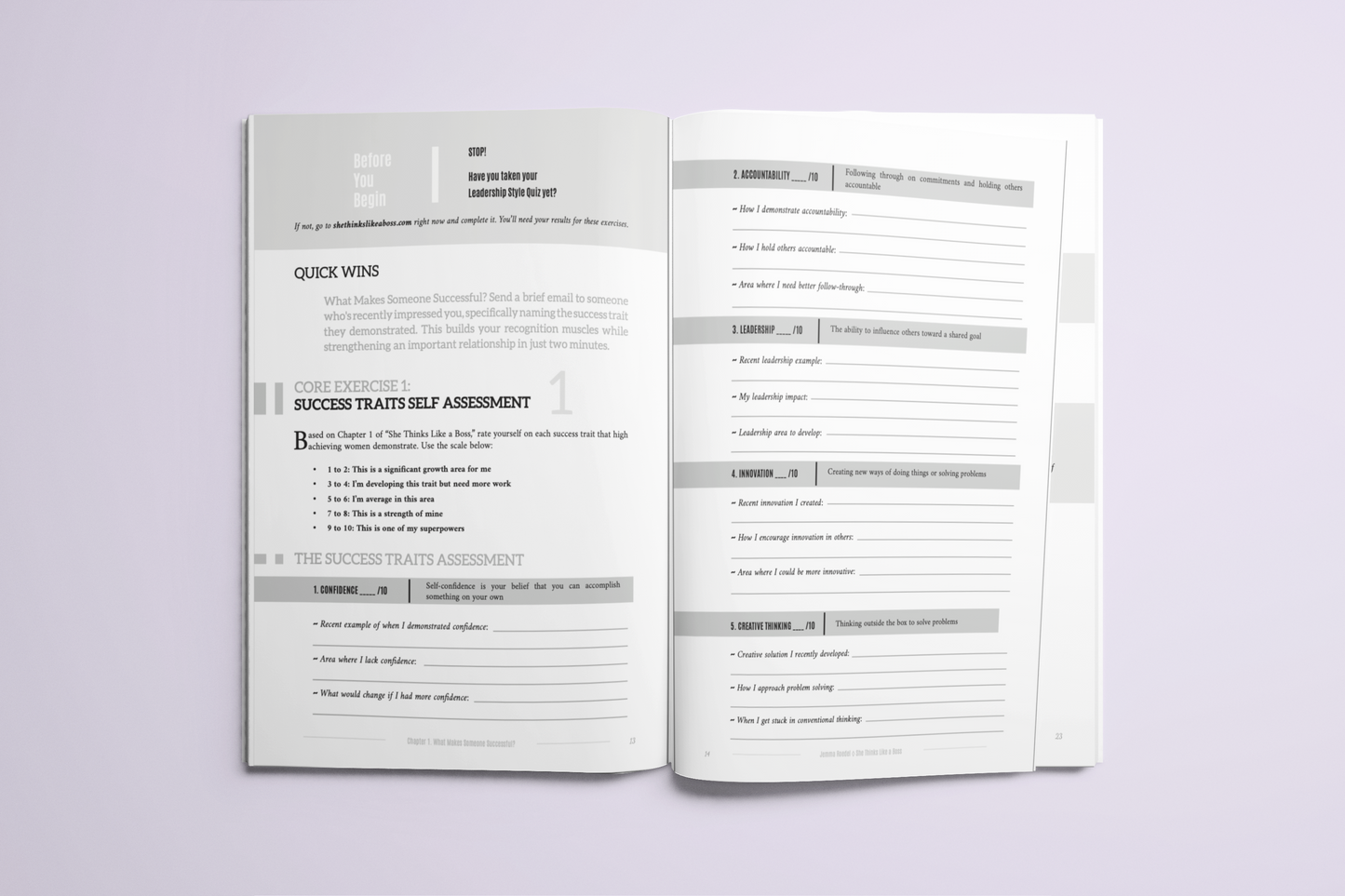 She Thinks Like a Boss: The Workbook: Master Yourself: Volume 1